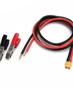 DynoMAX XT60 IDST DC Input Leads with Battery Clips & 4mm 1m
