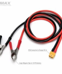 DynoMAX XT60 IDST DC Input Leads with Battery Clips & 4mm 1m 12 DynoMAX XT60 IDST DC Input Leads with Battery Clips & 4mm 1m -RC Pulse Garage Store B9708B 4