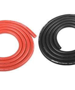Team Corally Ultra V+ Silicone Wire Super Flexible Black and Red 10AWG 2683 / 0.05 Strands OD 5.5mm 2x 1m