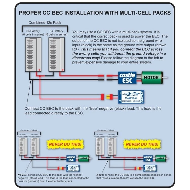 Castle BEC 10A Peak - 25V - 4.8-9v SBEC 5 Castle BEC 10A Peak - 25V - 4.8-9v SBEC - Image 3
