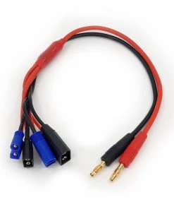 Halko 30cm Charging Cable For Batteries With XT- and EC- Connectors: 4mm Bullet