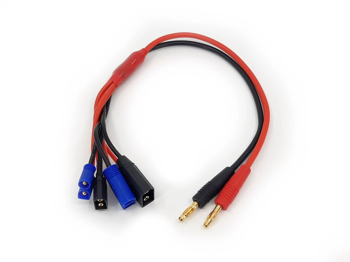 Halko 30cm Charging Cable For Batteries With XT- and EC- Connectors: 4mm Bullet 3 Halko 30cm Charging Cable For Batteries With XT- and EC- Connectors: 4mm Bullet
