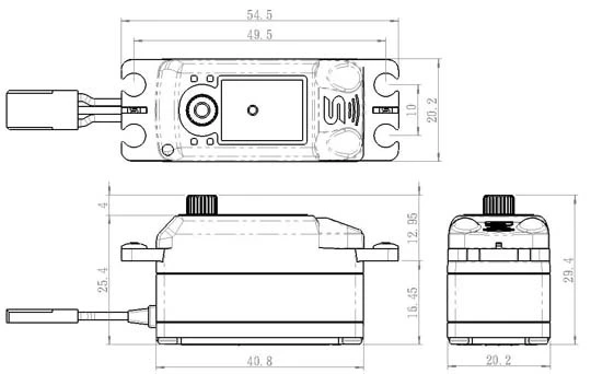 Savöx SC-1251MG Servo 9Kg 0,09s Coreless Black Edition Low 5 Savöx SC-1251MG Servo 9Kg 0,09s Coreless Black Edition Low - Image 3