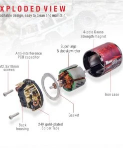 Surpass Rocket 540-sized Brushed 5-Slot Crawler Motor: 16T -RC Pulse Garage Store Surpass specs2