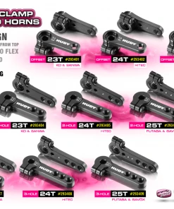 Hudy Alu Clamp Servo Horn - Futaba, Savöx - 3-Hole - 25T -RC Pulse Garage Store v 29340x Alu Servo Horns hl baner